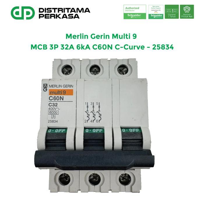 ` Merlin Gerin Multi9 MCB 3P 32A Kurva C 6kA - 25834