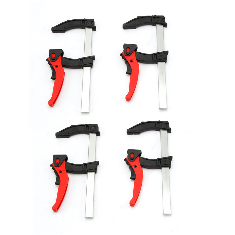 DURATEC 4pcs F Clamps Woodworking Clamp F Clamp Fixed Fixture Quick Grip F Style Bar Wood Clip