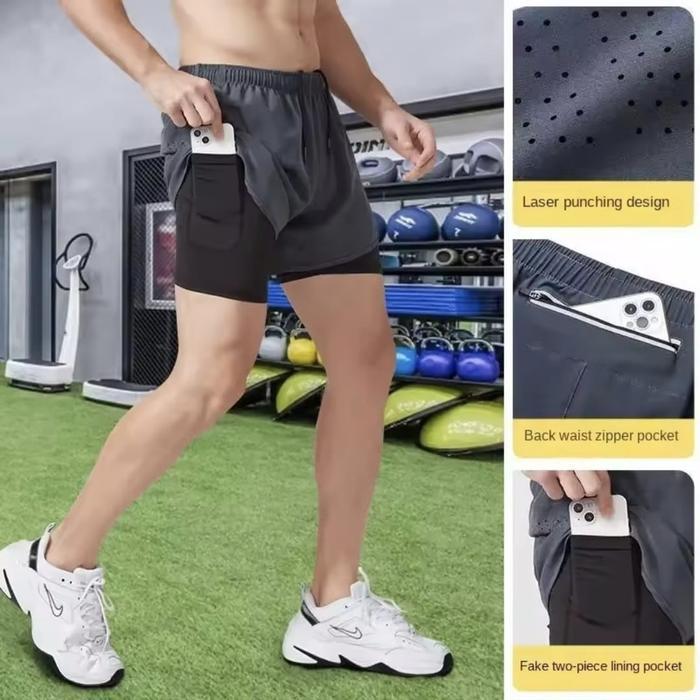 Dk22 Celana Pendek Olahraga Lari Pria Gym Training Legging Sport Pria Fitness Tbk