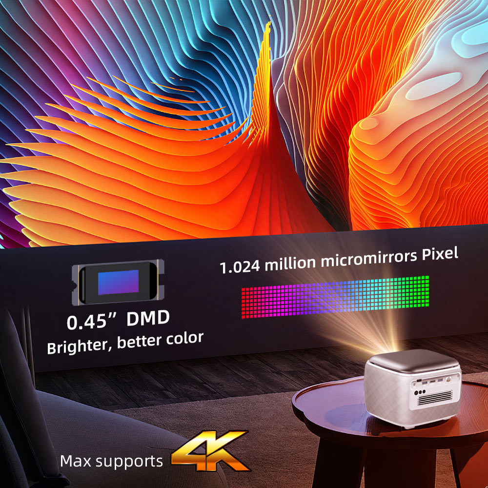 . Byintek R20 3D 4K 300Inch Cinema Ai Auto Focus Smart Android Wifi -