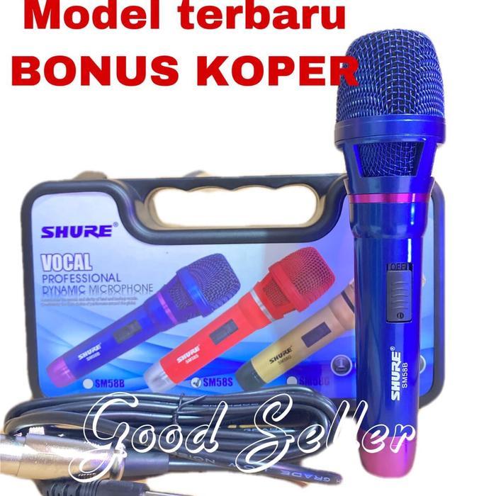 Mic Kabel Shure Sm58 Koper Warna Microphone Mikrofon Mik Pasti Promo