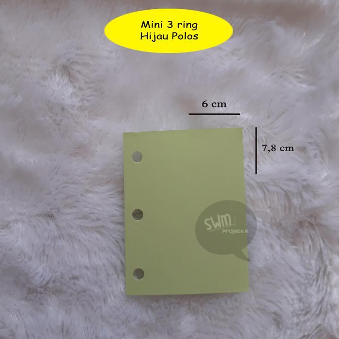 MINI 3RING - ISI BINDER REFILL LOOSE LEAF KERTAS FILE FILLER WARNA