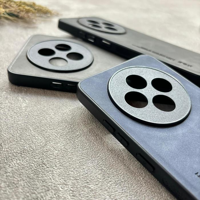 Nyimas_Case Case Oppo Reno 12F 4G / Reno12 F 5G Leather Magnetic Suede Casing Tekstur Kulit Domba