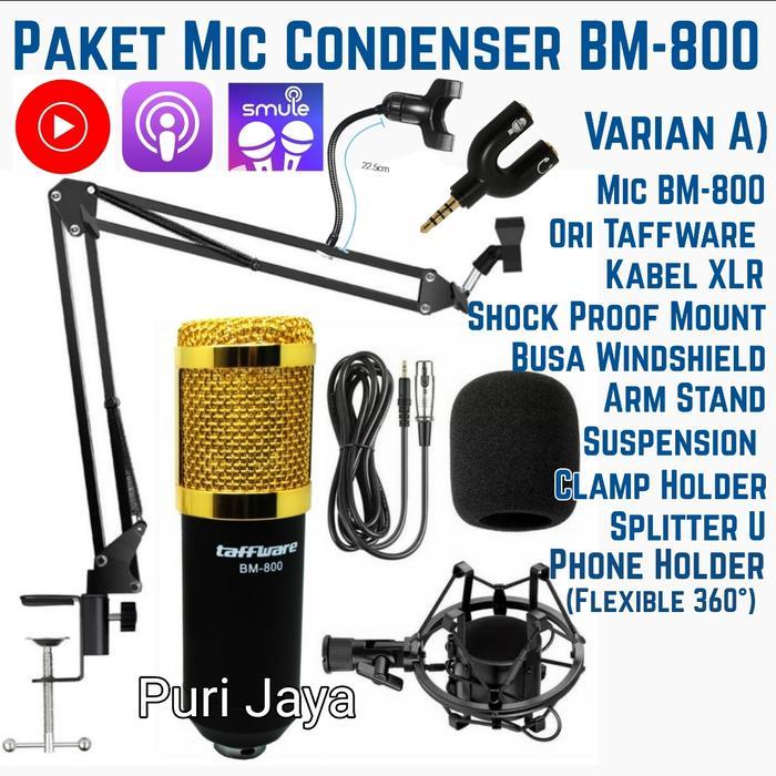 Paket Microphone Condenser Bm800 Mikrofon Bm800 Mic Kondenser Bm-800