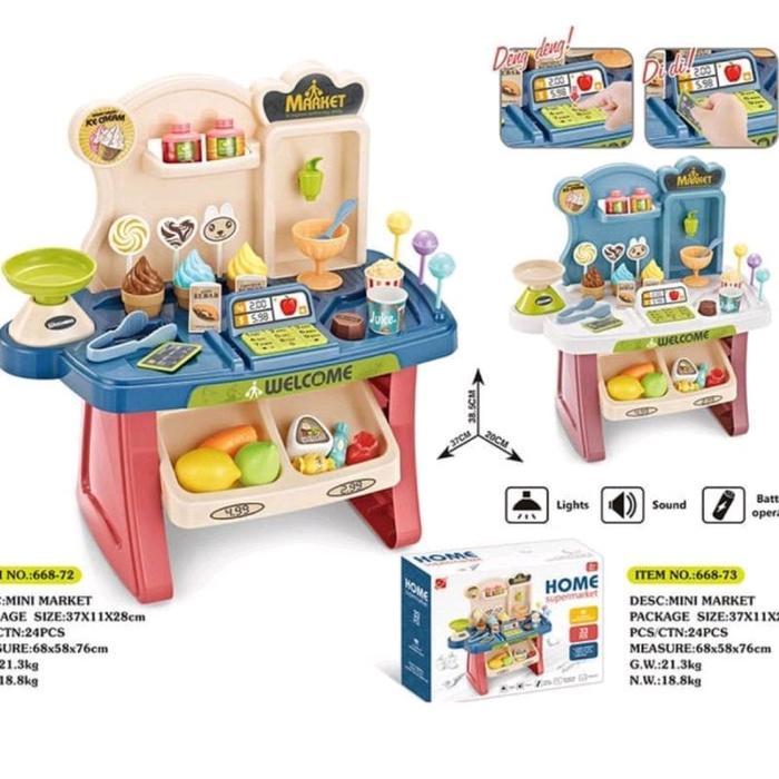 Sweet Ice Cream Shop / Mainan Ice Cream / Home Supermarket Play Set / Mainan Supermarket Toys Promo