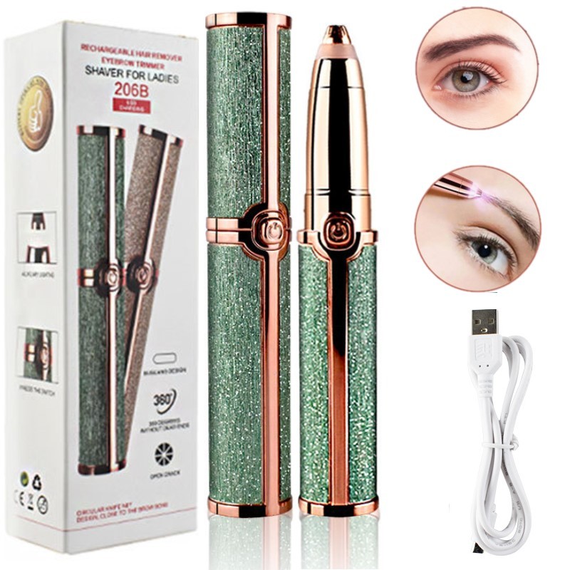 Eyebrow Trimmer Pen Makeup Facial Epilator Painless Portable Women's Shaver Electric Razor Body Hair