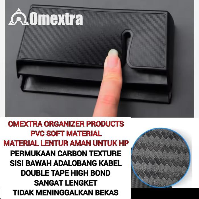 Case Organizer Phone Holder Mobil Gantungan Kabel Hp Storage Box Omextra Kantong Pintu Mobil