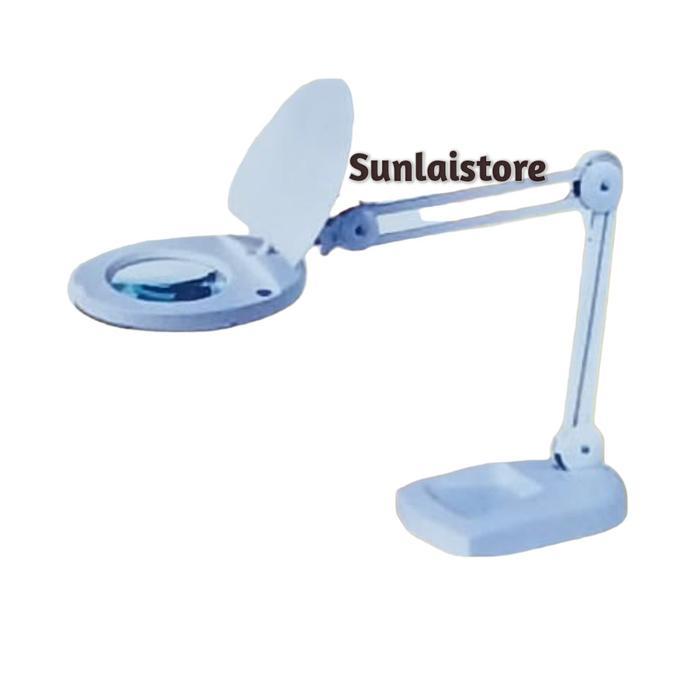 Kaca Pembesar Magnifying Lamp Lampu Sanfix Sm-50-8B Base 8X Pembesaran