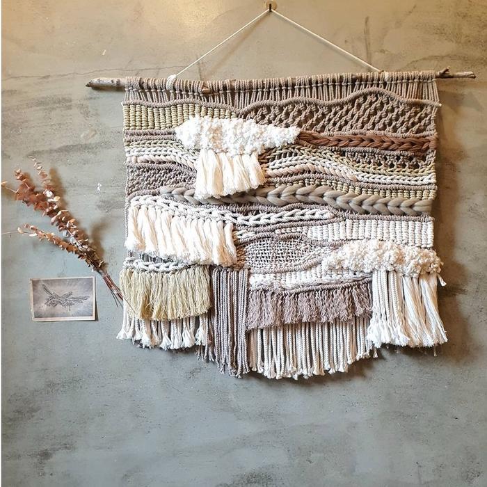 Macrame wall hanging / makrame hiasan dinding 80x75cm