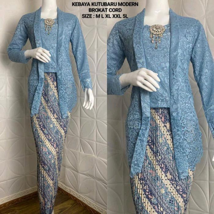 sar Atasan Kebaya Brokat Modern Baju Kutu baru Untuk Wisuda Dan Kondangan Batik Panjang Wanita