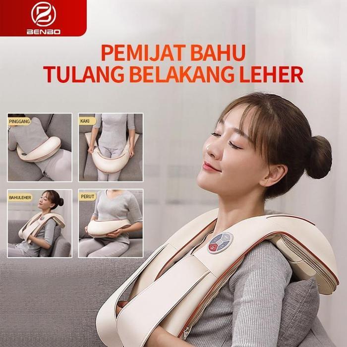 Pemijat Bahu Dan Tulang Belakang Leher - Alat Pijat Pundak - Alat Pijat Pinggang Pegal - Kompres