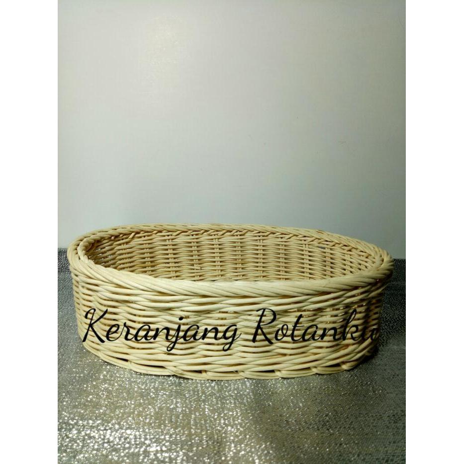 keranjang rotan oval