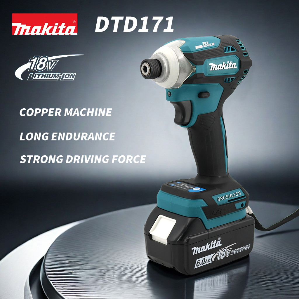 " Makita Dtd171 Cordless Impact Electric Screwdriver Brushless Compact Driver 18V Battery Household