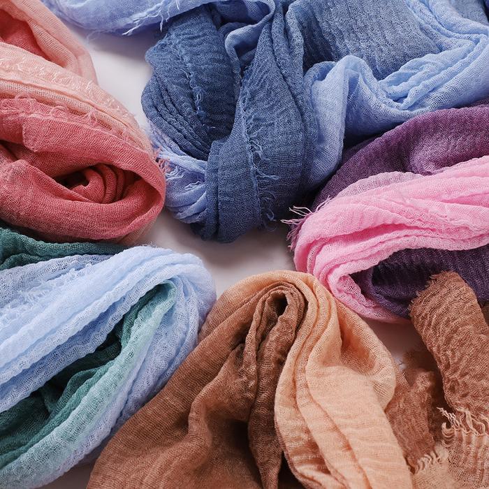 LADY HIJAB PASHMINA OMBRE CRINKLE IMPORT MAIA *