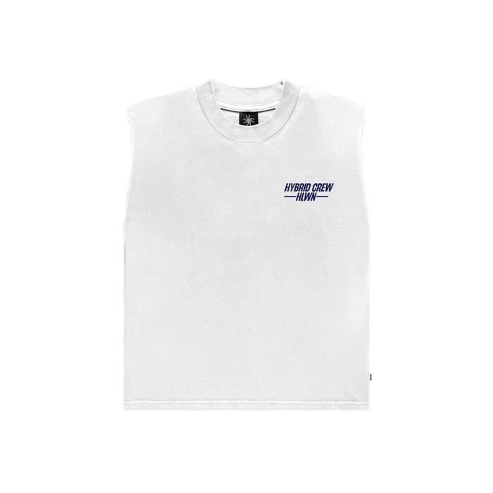 BIG SALE HLWN Running Unisex Oversize Muscle Tee White - Wallace