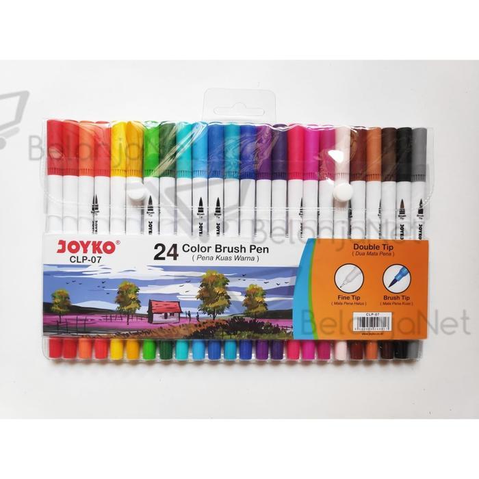 Color Brush Pen Joyko 24 Warna ( Kuas & Pen 24 Color) Clp-07