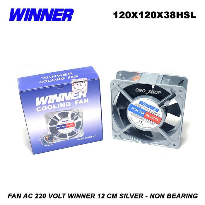 Kipas Fan Ac 220 Volt Winner 12 Cm Silver - Non Bearing