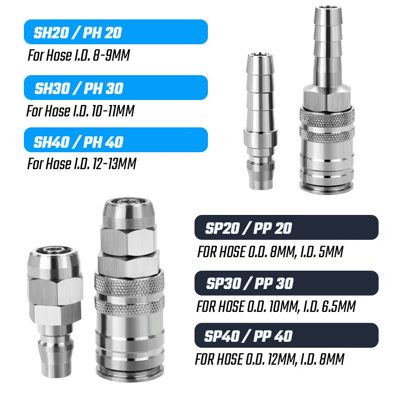 SS304 NITTO TYPE C STYLE PNEUMATIC QUICK COUPLERS BSP