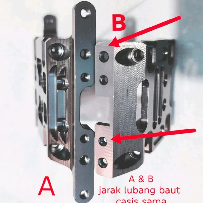 Skidplate gearbox mount dudukan GB Axial SCX10 RGT austar injora mn999