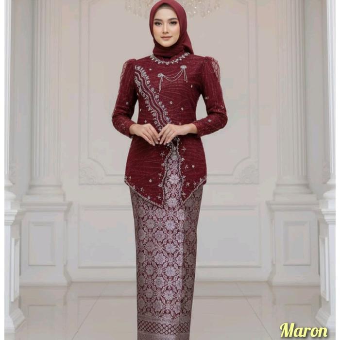 Kebaya Zahira Model Terbaru//Kebaya Kekinian//Kebaya Setelan Songket//Kebaya Wisuda Lamaran