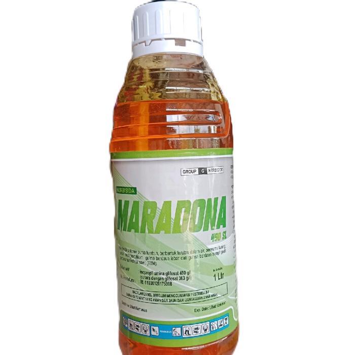 ` MARADONA 490SL Herbisida GLIFOSAT 1 Liter - Basmi Rumput Liar Hingga Akar untuk Taman & Pertanian