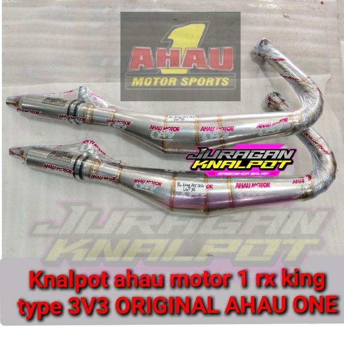 KNALPOT AHAU ONE RX KING TYPE 3V3 KOLONG TELO ORIGINAL AHAU MOTOR SPORT RX KING Motorcycle
