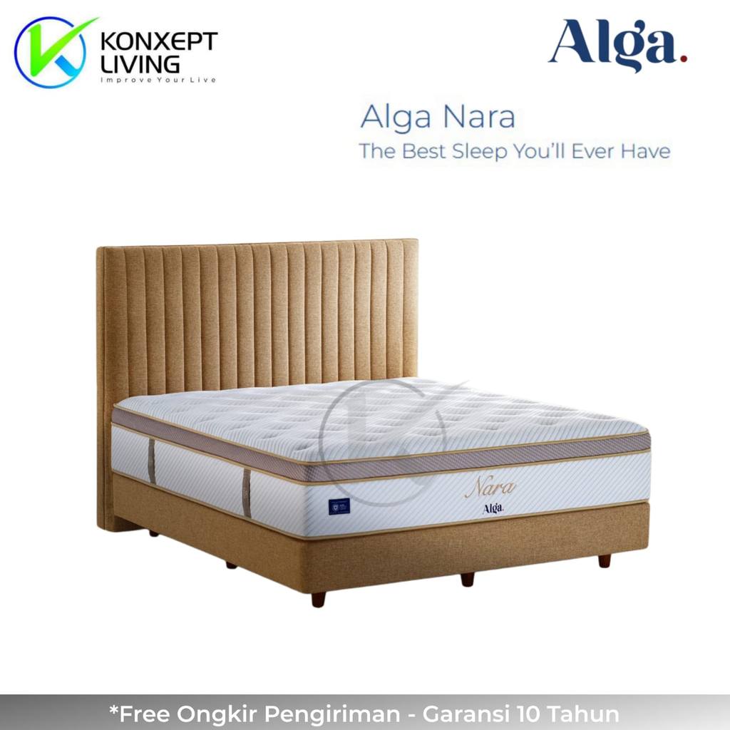 Alga Springbed Nara Pocket Spring Natural Latex Layer sandaran Nara Ukuran 100x200 Fullset