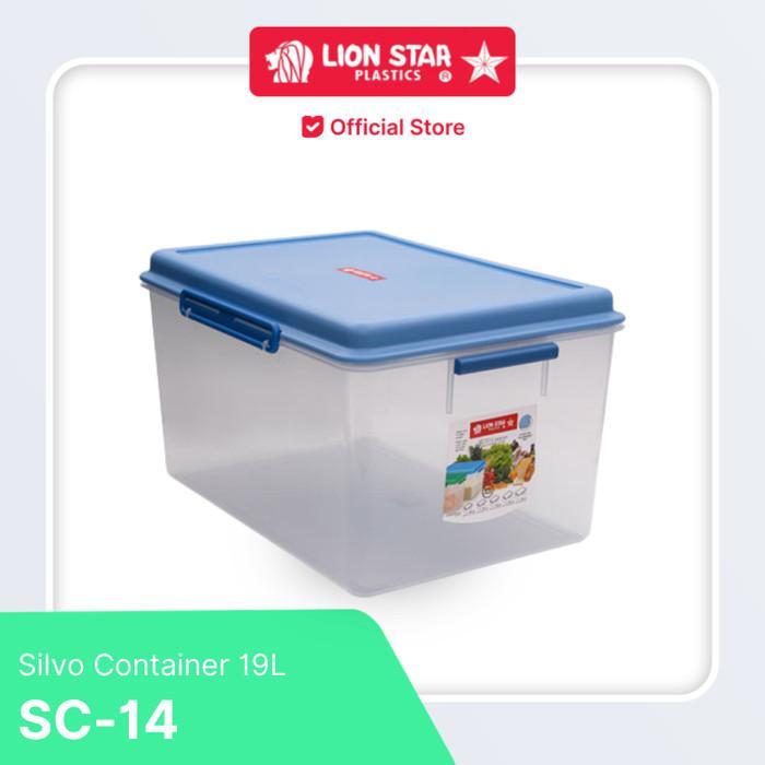 LION STAR Penyimpanan Box Kedap Udara Silvo Container 19 Liter SC-14