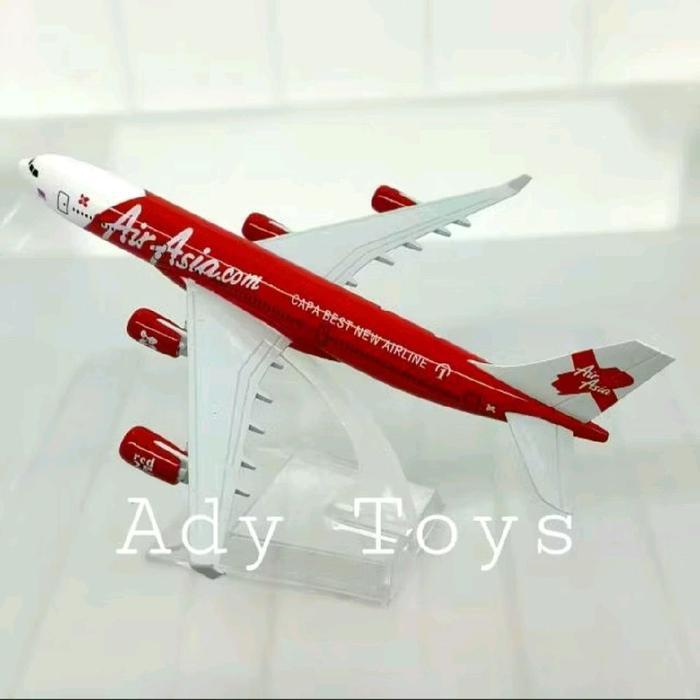 16cm AIR ASIA A340 Diecast Metal Mainan Pajangan Hiasan Koleksi Hadiah Anak