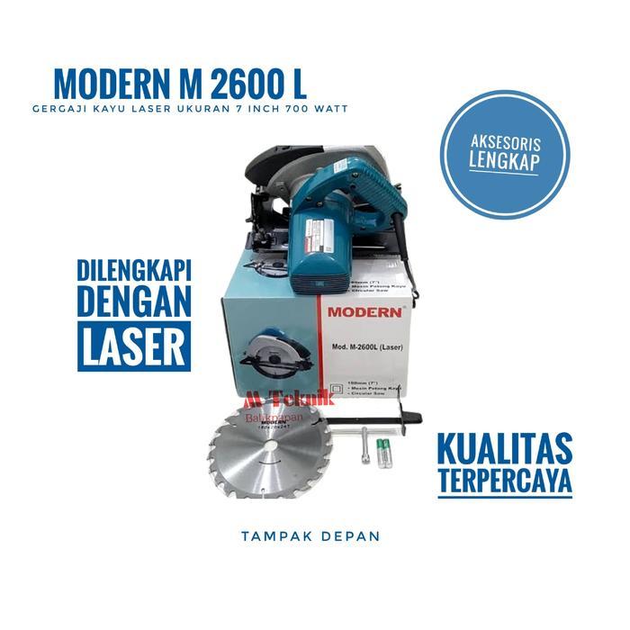 storejayabaru Gergaji kayu laser Modern M 2600 L circular saw 7 inch circle 700 watt