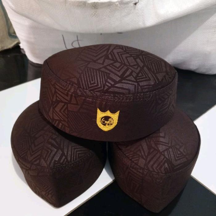 Peci Kopeah Malaysia Terompah Motif Sultan/Peci Malaysia Embos Logo/Peci Malaysia Putih Pria