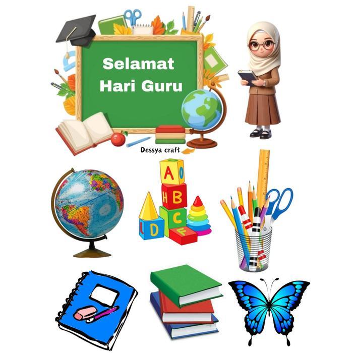 Topper Cake Hari Guru- Topper Kue Hari Guru