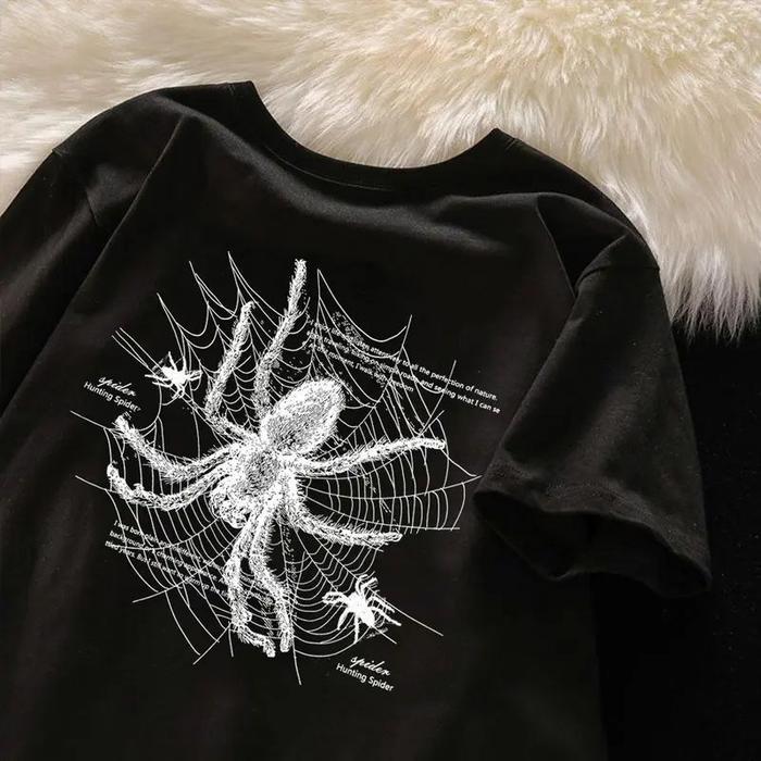 Kaos Oversize Spider T Shirt Distro Pria Wanita Cott 24S N136 Kaos Oversize Cewek Kece Baju Keren