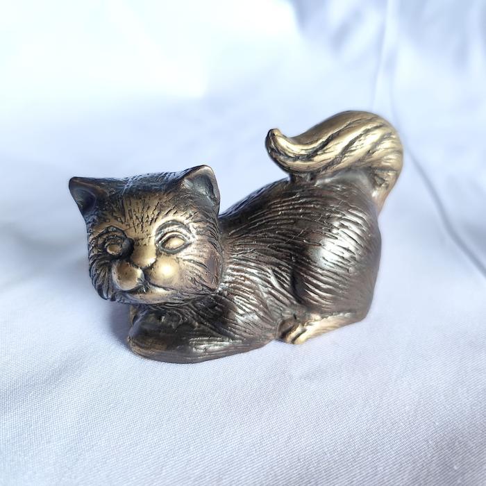 cat mini brass catty deco patung kucing mini kuningan perunggu 01