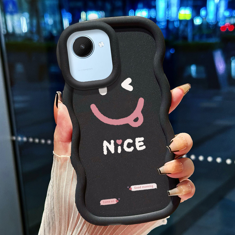 Casing Hp Untuk Realme C30 C30s Narzo 50i Prime Case Nakal wink Emoji Cesing Polos Kasing Macaron ge
