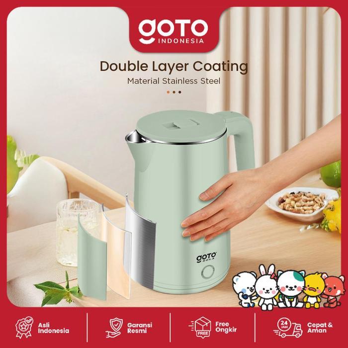 Goto Sola Electric Kettle Teko Listrik Pemanas Air Stainless Steel