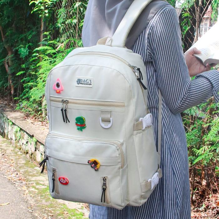 JJ BAGS Ransel Wanita Perempuan Remaja Dewasa Terbaru Populer Viral Tas Sekolah Cewek Gendong Murah