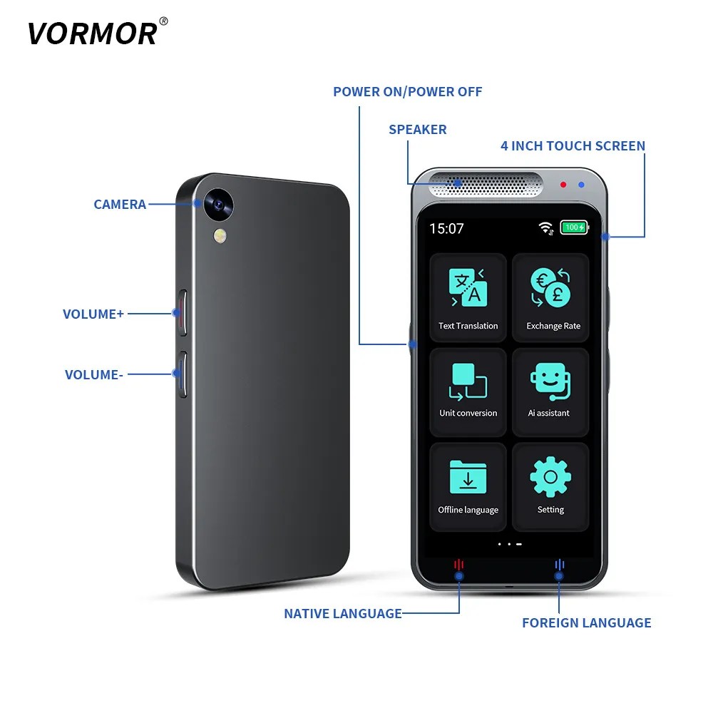 . 2023 Z6 Portable Audio Translator 138 Language Smart Translator -
