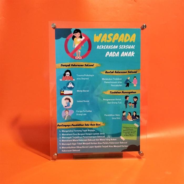 Poster Akrilik Stop Kekerasan Seksual pada Anak