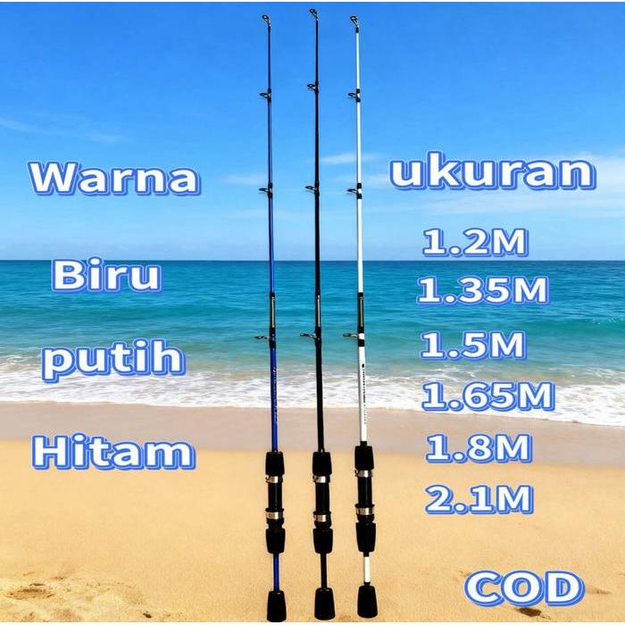 Serat Karbon Joran Spinning Action Lentur Medium Kuat Bagian Joran Pancing Bait Casting Ideal untuk