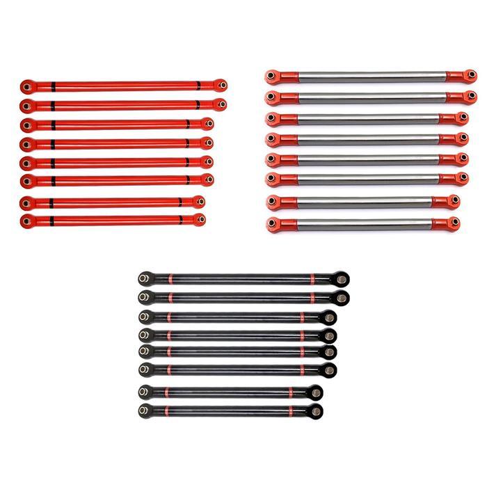 8pcs Metal link Rod metal 313mm Linkrod Rc 1/10 Axial scx10 II