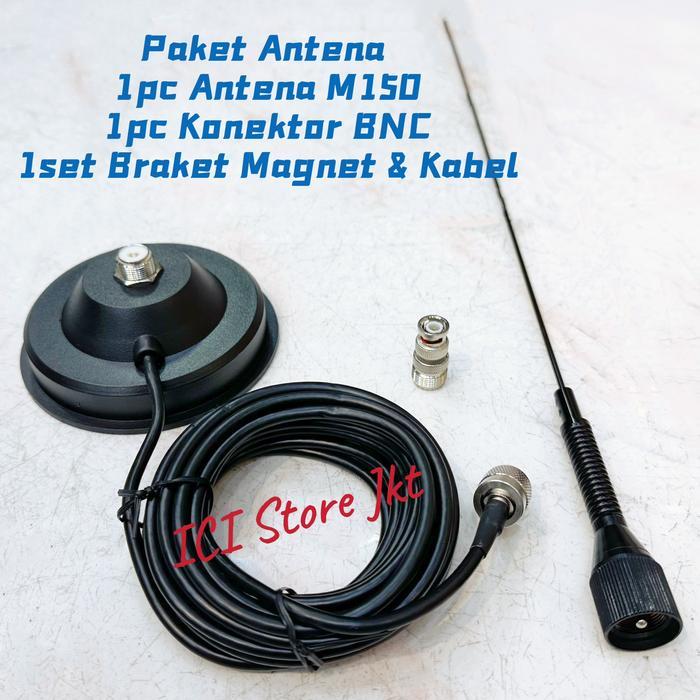 Paket Antena Mobil M150 Braket Magnet Dpspm