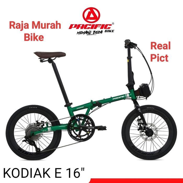 sepeda lipat pacific kodiak e 16 inch sepeda lipat 16 inch pacific kodiak - Hijau