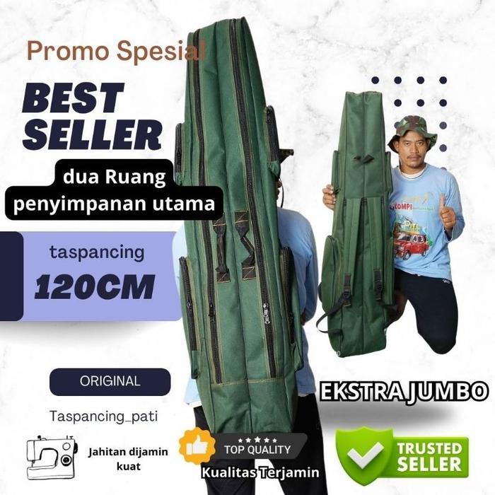 Tas Pancing Gendong 120Cm Waterproof Dari Kain Terpal Truk Pasti Ori