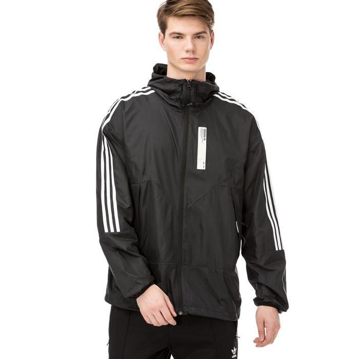 Jaket Olahraga Hitam Polos Original Adidas Nmd Fullziip Hoodie Jaket Lari Running Size.M
