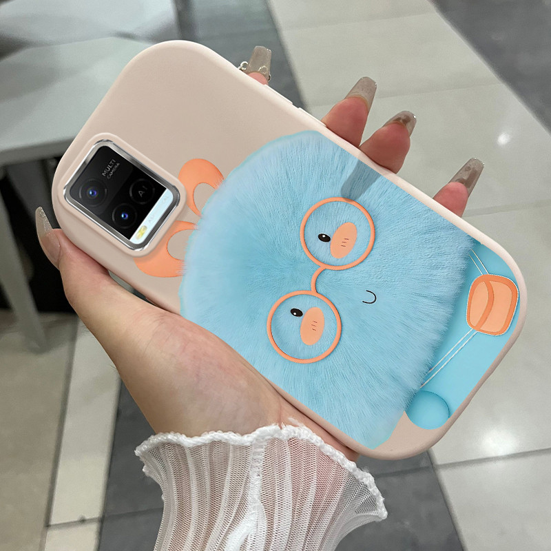 Casing Hp Untuk VIVO Y21 Y21s Y21t Y21e Y21a Y21g Y33t Y33s T1x 4G Case Casing Kacamata kartun plush