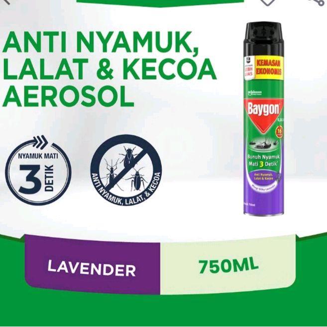 ` Baygon insektisida spray lavender 750 ml