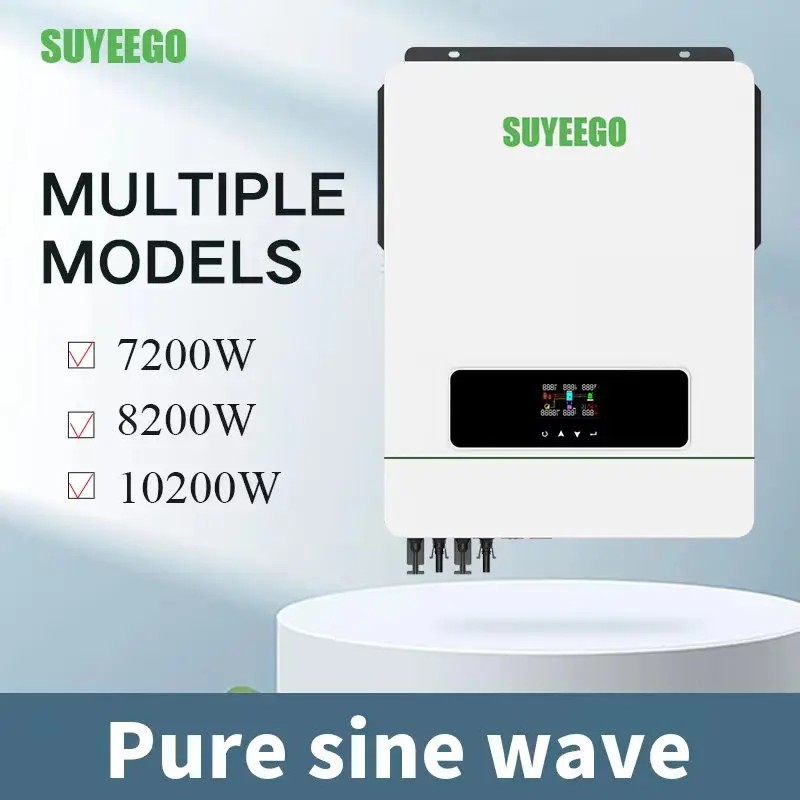 . Suyeego Inverter Charger 7.2Kw 8Kw 8.2Kw 10Kw 10.2Kw Solar Charge Controller 180A Pure Sine Wave