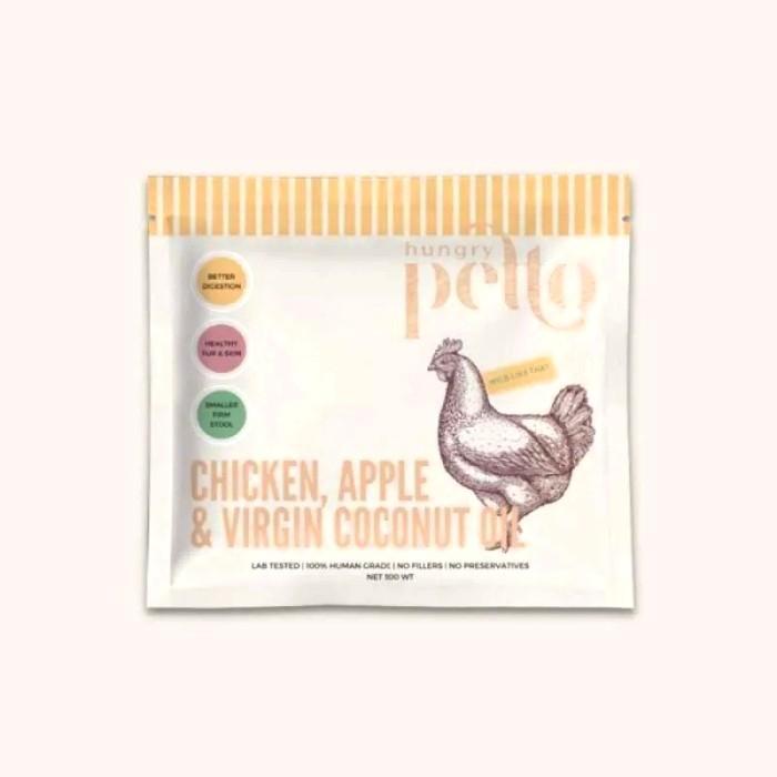 Hungry Petto 500g CHICKEN, APPLE & VIRGIN COCONUT OIL Raw Dog Food