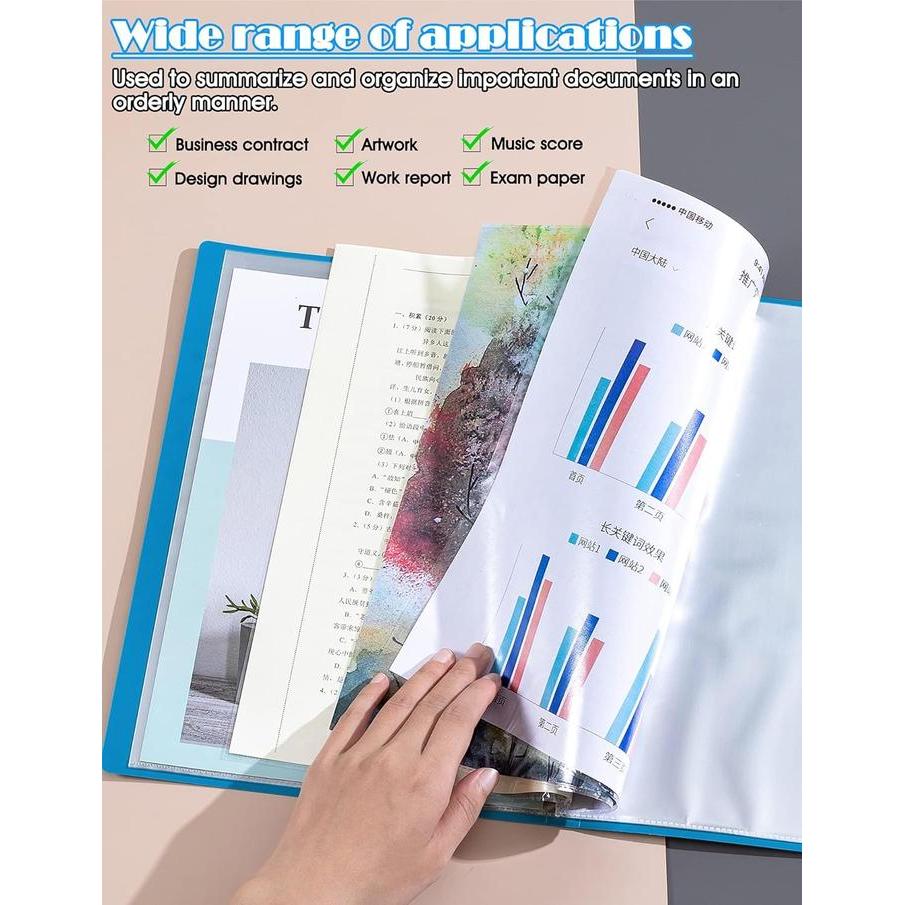 INSERT CLEAR HOLDER A4 F4 10,20,40 LEMBAR/ MAP PLASTIK /DOKUMEN KEEPER